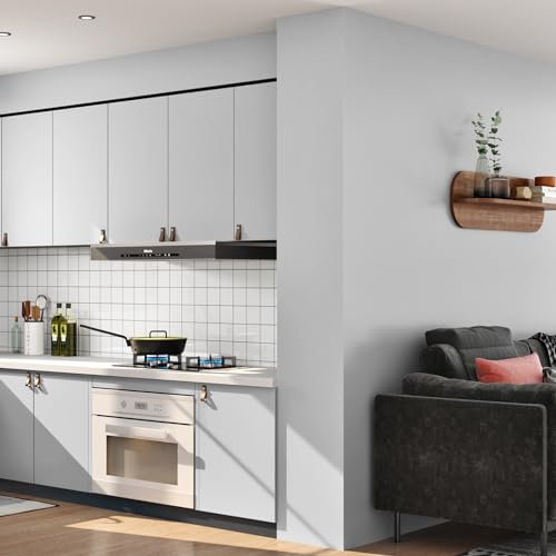 Wallderful Grey Wallpaper Peel and Stick Countertops 15.8" x 118" Solid Grey Self Adhesive Contact Paper for Cabinets Walls Temporary Vinyl Removable Solid Silver Wallpaper for Bedroom Waterproof Shelf Liner - Image 2