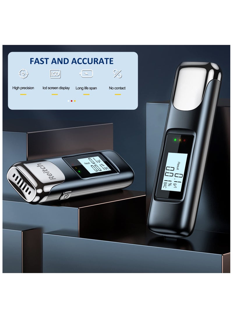 SYOSI Non-Contact Breathalyzer, Professional-Grade Accuracy, USB Rechargeable, Portable Contactless Breath Alcohol Tester with LCD Digital Display for Home Party Personal & Professional Use - Image 2