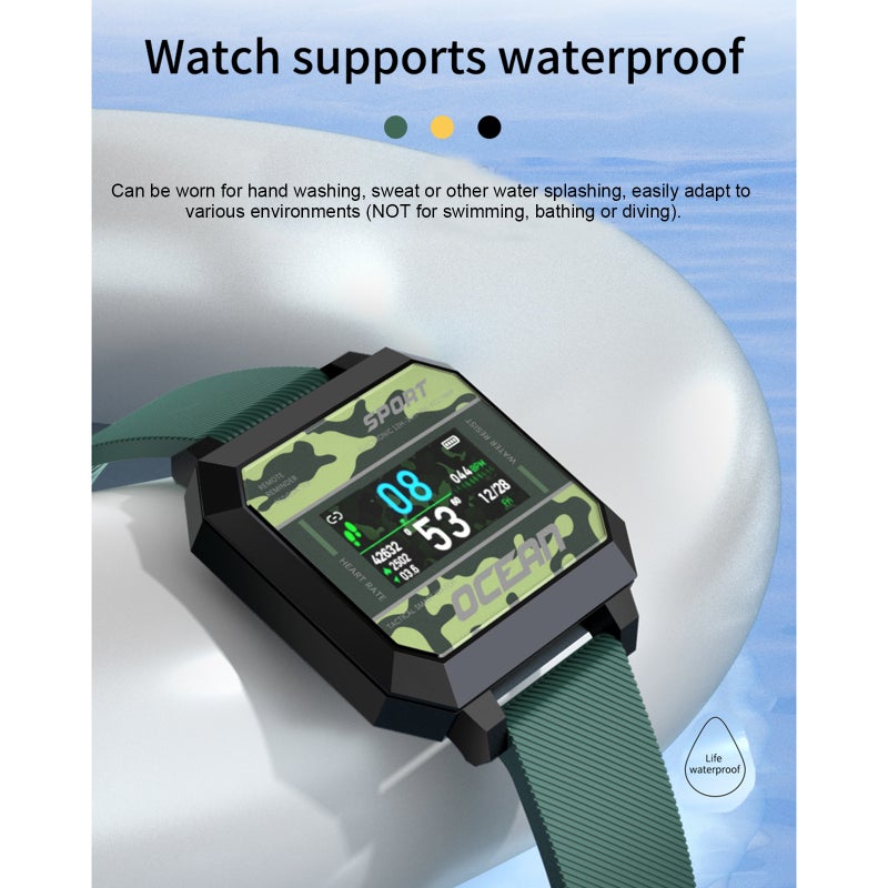 OCEAN 2 Anti-fatigue Sports Smart Watch 0.96'' TFT Single-Touch Screen Sleep/Heart Rate/Blood Pressure Monitor Multiple Sports Mode Message/Call Reminder Compatible with Android iOS - Image 2
