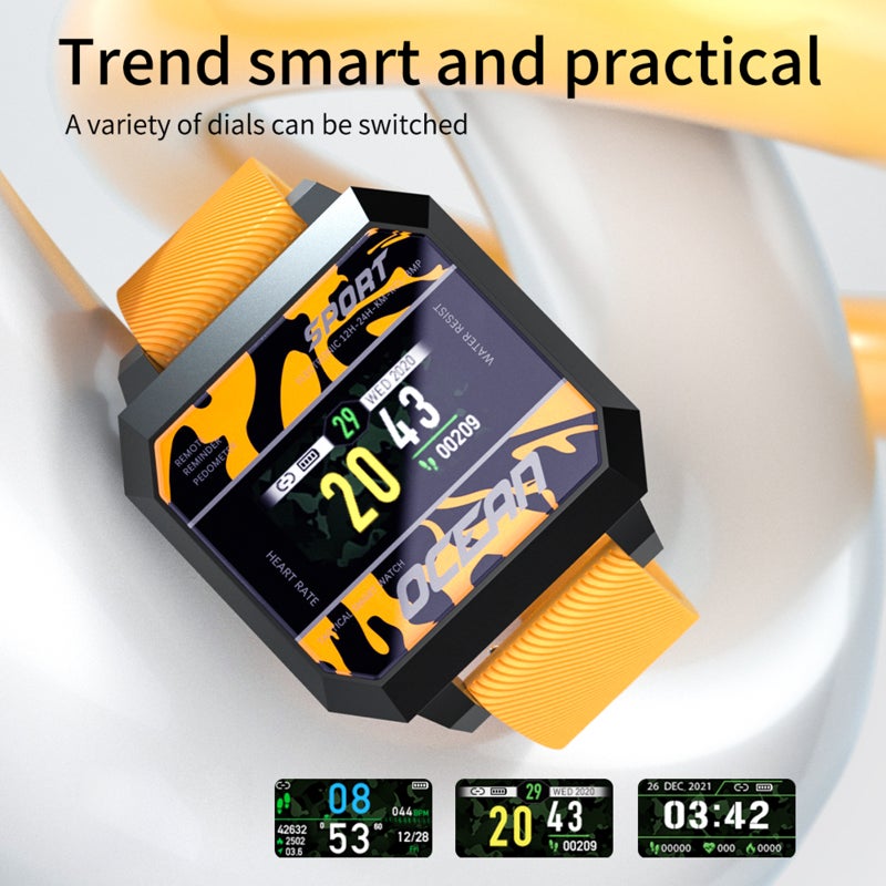 OCEAN 2 Anti-fatigue Sports Smart Watch 0.96'' TFT Single-Touch Screen Sleep/Heart Rate/Blood Pressure Monitor Multiple Sports Mode Message/Call Reminder Compatible with Android iOS - Image 3