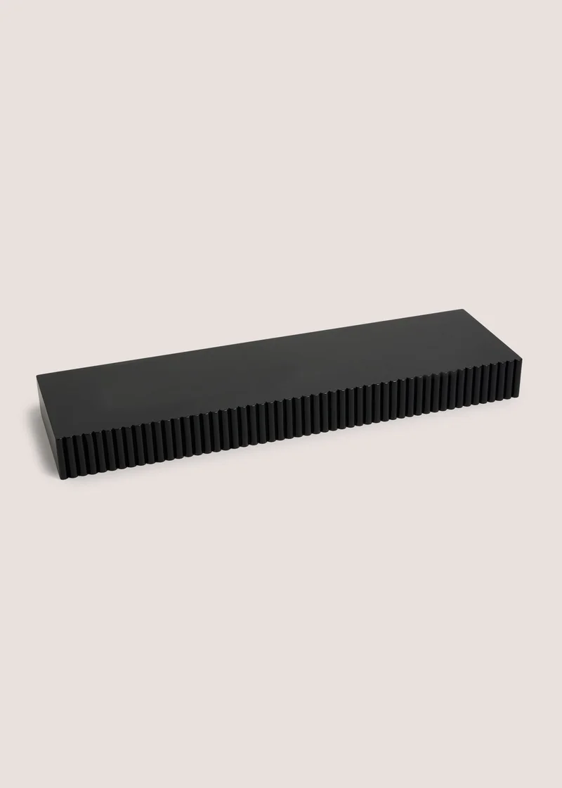 Matalan Black Ribbed Edge Shelf