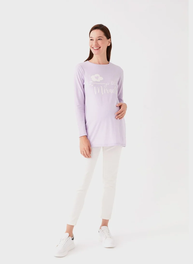 LC WAIKIKI Round Neck Graphic Tunic