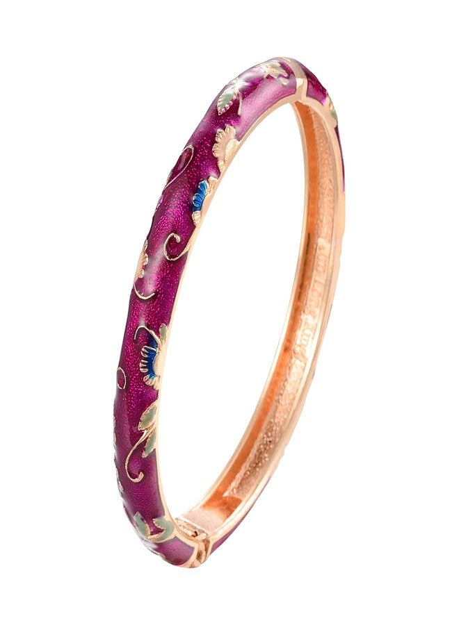 wynameleri Lastest Enamel Purple Bangle Bracelet for Women in Gift Box - Image 2