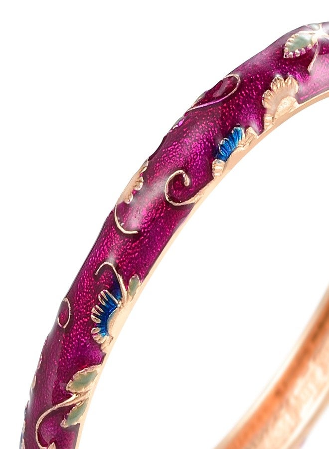 wynameleri Lastest Enamel Purple Bangle Bracelet for Women in Gift Box - Image 5