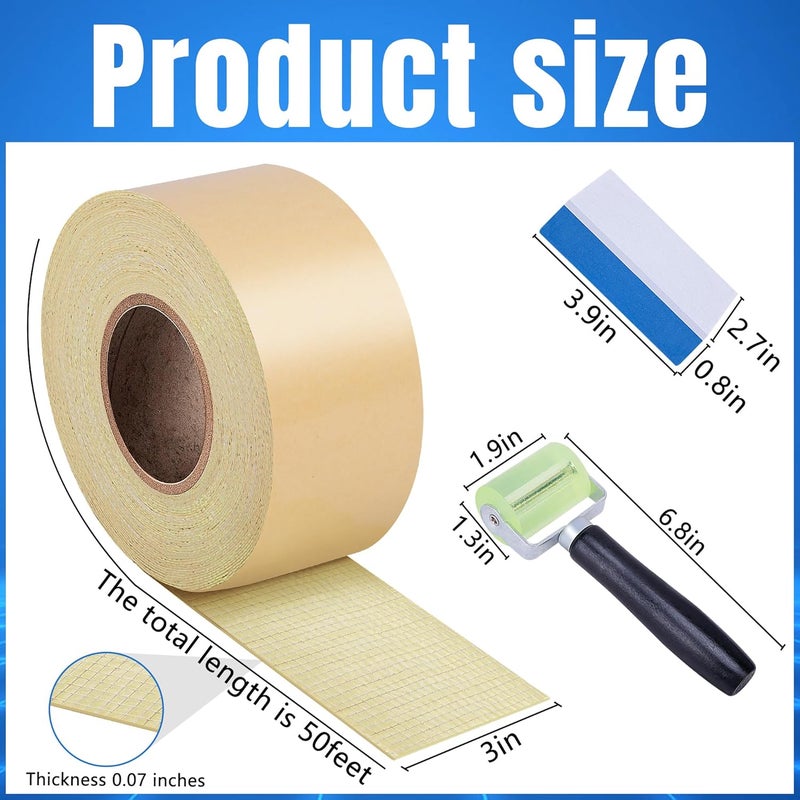 Adnee 50'x 3" Pond Liner Seam Tape-Double Sided Self Adhesive Pond Liner Tape-Waterproof Pond Seam Tape for Garden Pond Patch Cover Liner Repair - Image 2