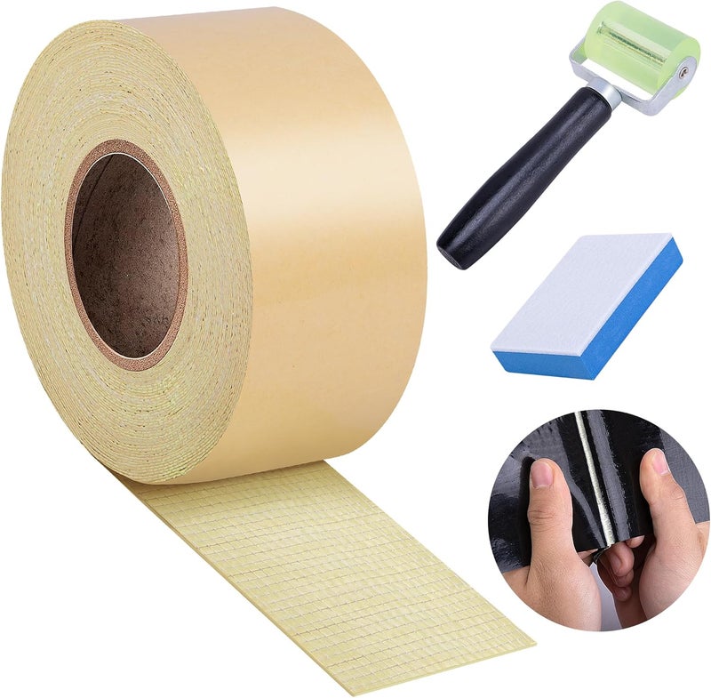 Adnee 50'x 3" Pond Liner Seam Tape-Double Sided Self Adhesive Pond Liner Tape-Waterproof Pond Seam Tape for Garden Pond Patch Cover Liner Repair - Image 1