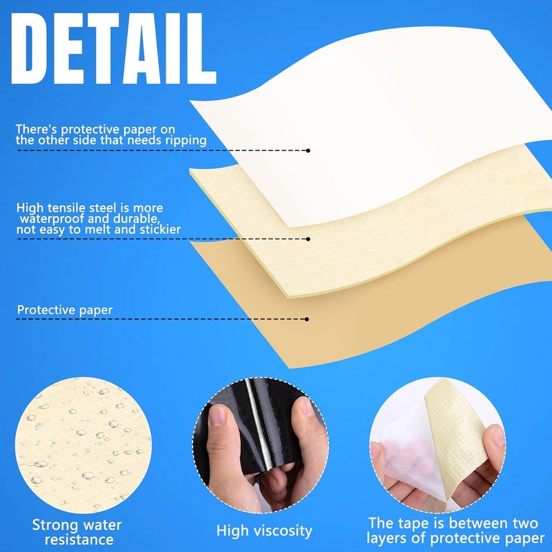 Adnee 50'x 3" Pond Liner Seam Tape-Double Sided Self Adhesive Pond Liner Tape-Waterproof Pond Seam Tape for Garden Pond Patch Cover Liner Repair - Image 3