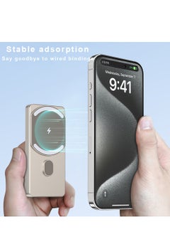 VIWTEC Magnetic Phone Power Bank 10000mAh - Wireless Fast Charger Compatible with iPhone 12-15/AirPods | Ultra-Slim Portable Charger  - Image 4