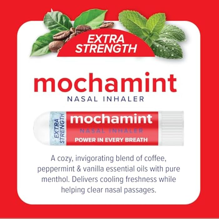 MOXE MOXĒ Extra Strength Mochamint Nasal Inhaler Stick for Sinus Relief, 1 Pack | Invigorating Coffee Aroma & Powerful Cooling Menthol for Mental Clarity and Refreshing Energy, Maximum Strength Aromatherapy - Image 5