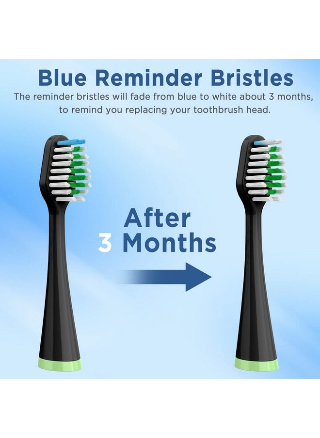Fremouth Replacement Toothbrush Heads For Aquasonic Duo Series 5 White & 5 Black Brush Heads With Covers  - Image 5