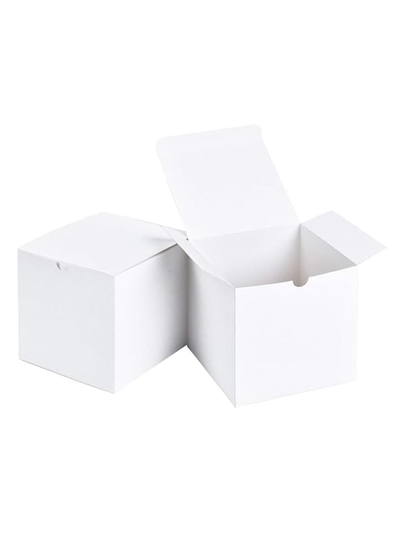 DIOTTI Gift Boxes, Gradient Gift Box with Lid Recycled Kraft Paper Favor Boxes Bridesmaid Proposal Boxes Christmas Gift Box for Bridesmaids Proposal, Crafting, Cupcake, Wedding (25 pcs, 8 * 8 * 8 cm,White)  - Image 1