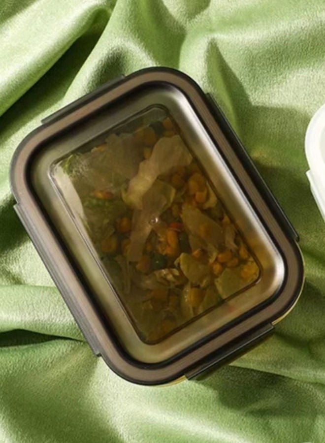 ميكسد ارتفاع زجاج البورسليكات الميكروويف المنقولة الكبيرة مربع الغداء تقسيم الفاكهة مربع الغداء - Image 5