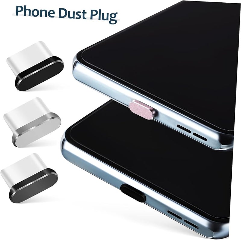 14 قطعة من سدادات الغبار السوداء منفذ USB-C، أغطية حماية منفذ شاحن الهاتف من النوع C - Image 4