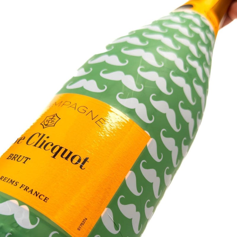 beaubottles Mustaches Wrap for Champagne – Veuve Edition – Custom Wine Bottle Labels for Celebrations, Birthdays, Gifting – Fits 750ml Bottles – Personalized Wine Label Sleeve - Image 1