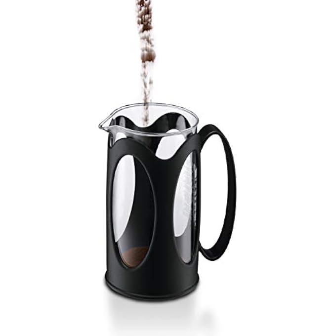 bodum 1068201 Kenya French Press Coffee Maker Borosilicate Glass  3Cup 035 L Black - Image 3