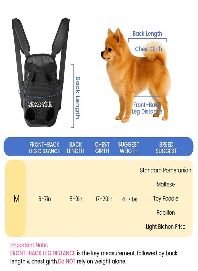 Mosago Dog Backpack Carrier, Legs-Out Chest Carrier for Small Dogs 4-7 lbs, Adjustable Pet Front Carrier with Thick Padded Bottom Support, Easy Fit for Walking, Hiking, Camping, and Traveling - Image 5