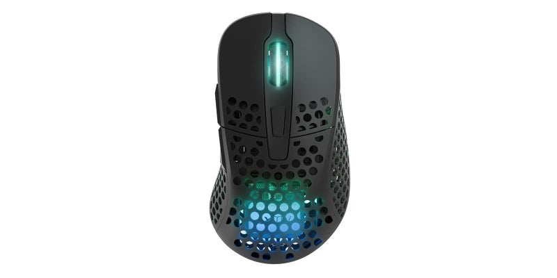 Xtrfy M4 Wireless, Wireless Ultra-Light Gaming Mouse, Optimised for E-Sports, 2.4 GHz, RF RGB Lighting, Adaptable Ergonomic Right-Handed Mouse, Rechargeable, Black - Image 1