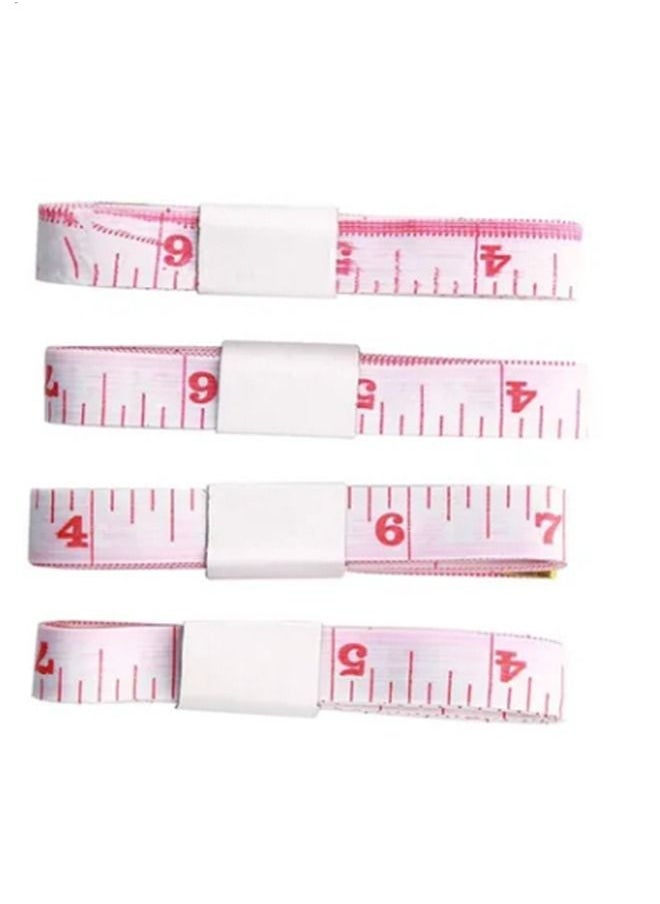 Generic 4-Piece Measuring Tape Set White/Pink 150cm  - Image 1