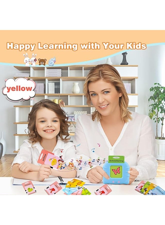 Kidzilla Talking Flash Cards Learning Toys for Toddlers 1-6 Year Old,British English, 224 Words, Audible Educational Toys, Preschool Learning Resource Electronic Interactive Toy Birthday Gifts for Kids-Blue - Image 3