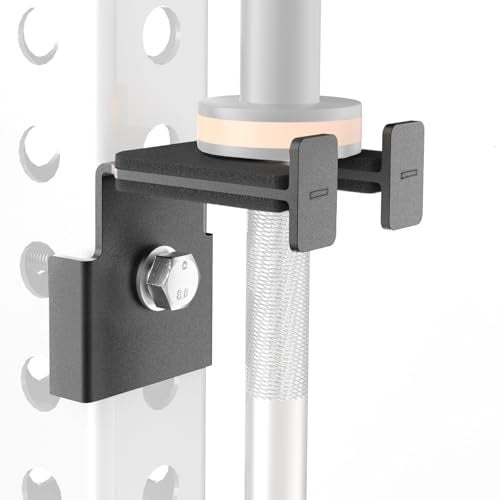 Lights Mountain Rack-Mounted Olympic Barbell Holder for 3x3 Power Racks, No Drilling Required – Heavy-Duty Steel Storage with Protective Padding, Fits 5/8''-1'' Holes – Space-Saving Gym Equipment - Image 1
