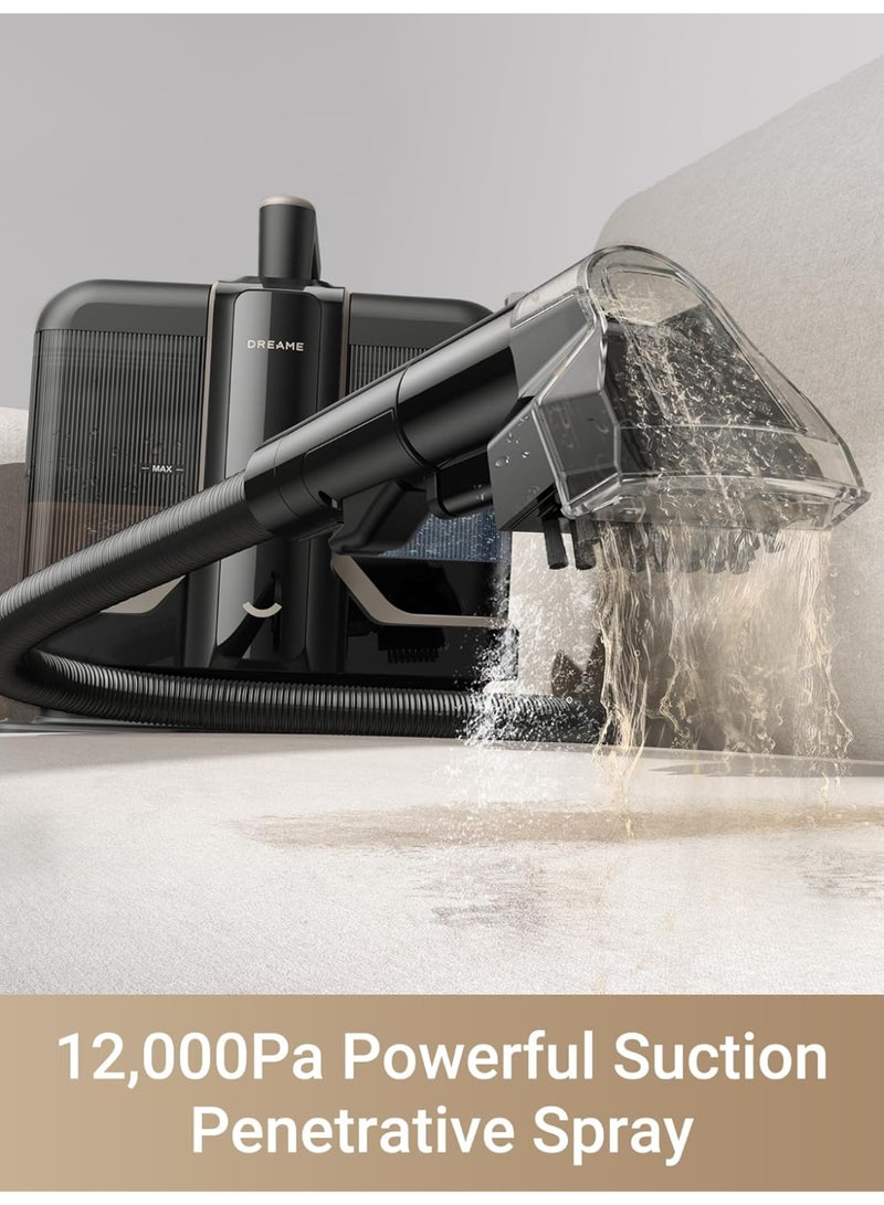 Dreame N10 Portable Carpet Spot Cleaner Stain Removal for Upholstery Multi Surfaces, Car Seats, Sofa Kitchen & More, Self Cleaning Hose, 60° C Hot Water with 12,000 Pa Suction 400 W N10 Black - Image 2