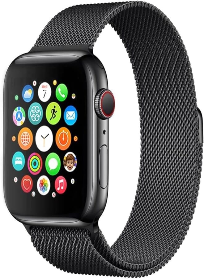 Next Next store - Magnetic Clasp Stainless Steel Mesh Watch Band for Men Women Compatible with Apple Watch 38/40/41 Series 7/8/SE 1/2/3/4/5/6
