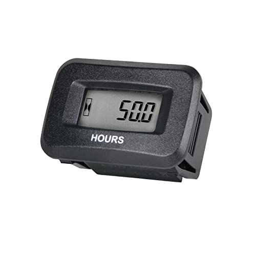 Yooreal Digital OEM Maintenance Hour Meter Gauge,Volt DC 5V-60V,Works on Various of ZTR/Riding Lawn Mower Tractor Snow Blower Land Edger Pressure Washer Tractor - Image 1
