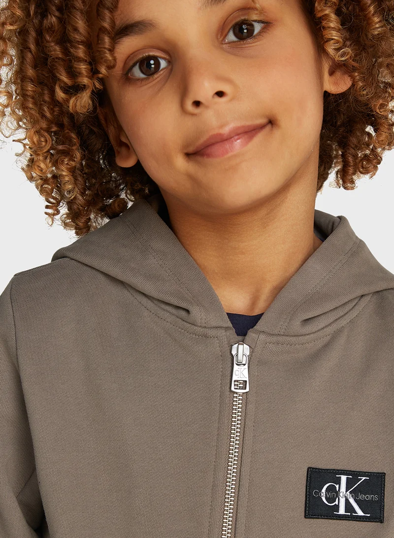 Calvin Klein Jeans Youth Zip Through Hoodie