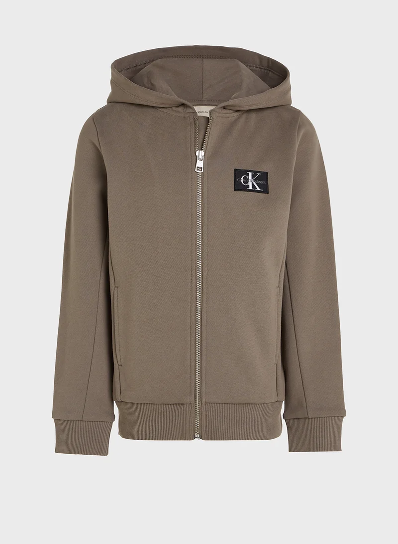 Calvin Klein Jeans Youth Zip Through Hoodie