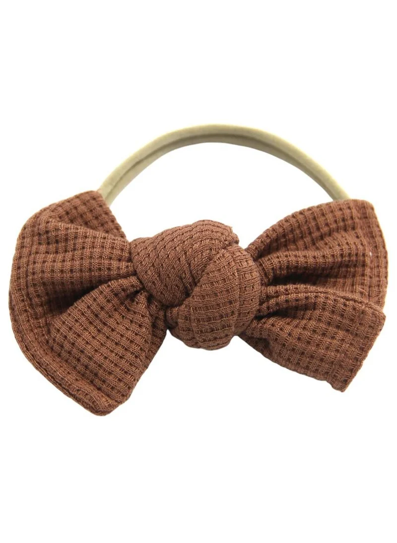 D'Daniela Romina Glasses and Bow Barrette Ponytail Set For Babies and Girls - Dark Brown