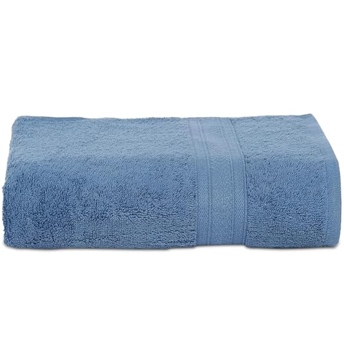 Ambra Linens 500 GSM Highly Absorbent Towel, 100% Cotton, Soft and Plush, All Seasons Use, Large, Everyday Use, Durable (1 Piece of Bath Towel, Dark Blue) - Image 1