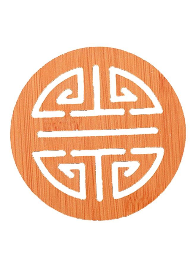 NIBEMINENT Wooden Heat Resistant Anti-Slip Cup Mat Beige 9cm