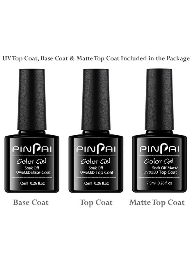 بينباي مجموعة Pinpai Professional Nail Extensions Poly Nail Gel مع طبقة علوية وطبقة أساسية - Image 3