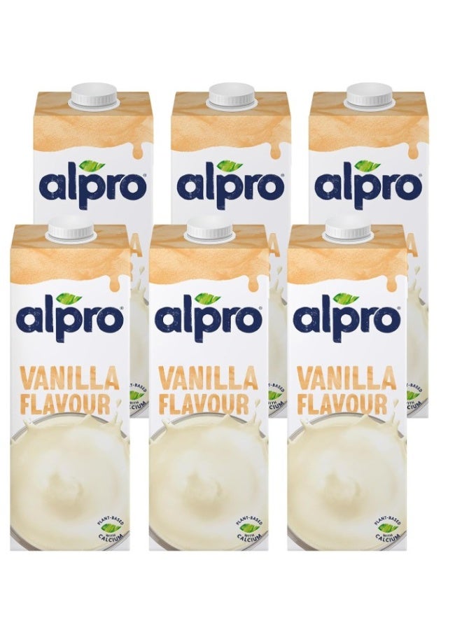 Alpro Soya Vanilla, 100% Plant-Based, Lactose & Dairy Free - 1L (6x1L)