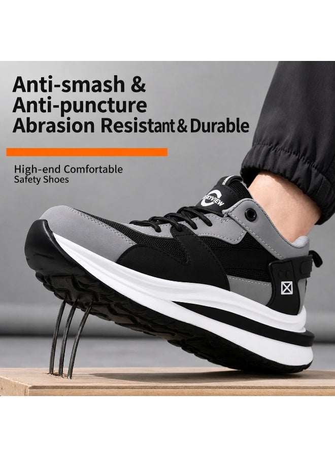 Sky View Steel toe, Anti-Smash & Anti-Puncture Heavy Duty Comfortable breathable unisex, men and women Safety Shoes for construction, warehouse and outdoors, indoor - Image 1