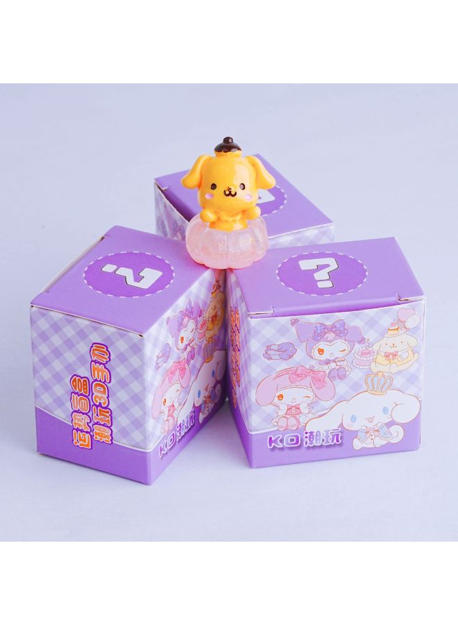 Cute Cartoon Sanlio Hand-made Blind Box Girl's Heart High-value Doll Desktop Ornaments Trendy Play Hand-made Model-Color:404 Little Bear Gummy Cute Figure Blind Box  - Image 5