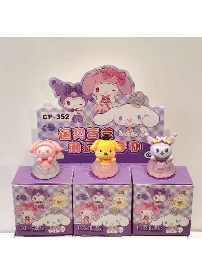 Cute Cartoon Sanlio Hand-made Blind Box Girl's Heart High-value Doll Desktop Ornaments Trendy Play Hand-made Model-Color:404 Little Bear Gummy Cute Figure Blind Box  - Image 3