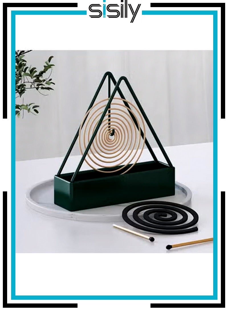 Sisily 1 PC Mosquito Coil Holder Mosquito Coil Holder Iron Triangle Mosquito Coil Holder Mosquito Coil Holder Portable Fireproof Coil Holder - Image 1
