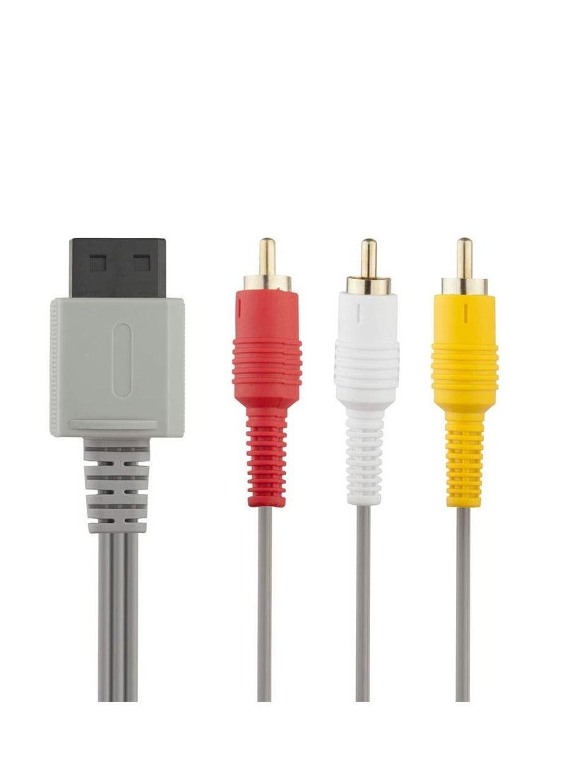 مركبات كابل مركب 3 RCA الذهب مطلي البلوز الرئيسية 480P متوافق مع نينتندو وي / يو التلفزيون عالي الوضوح عرض ( 6ft ) - Image 1