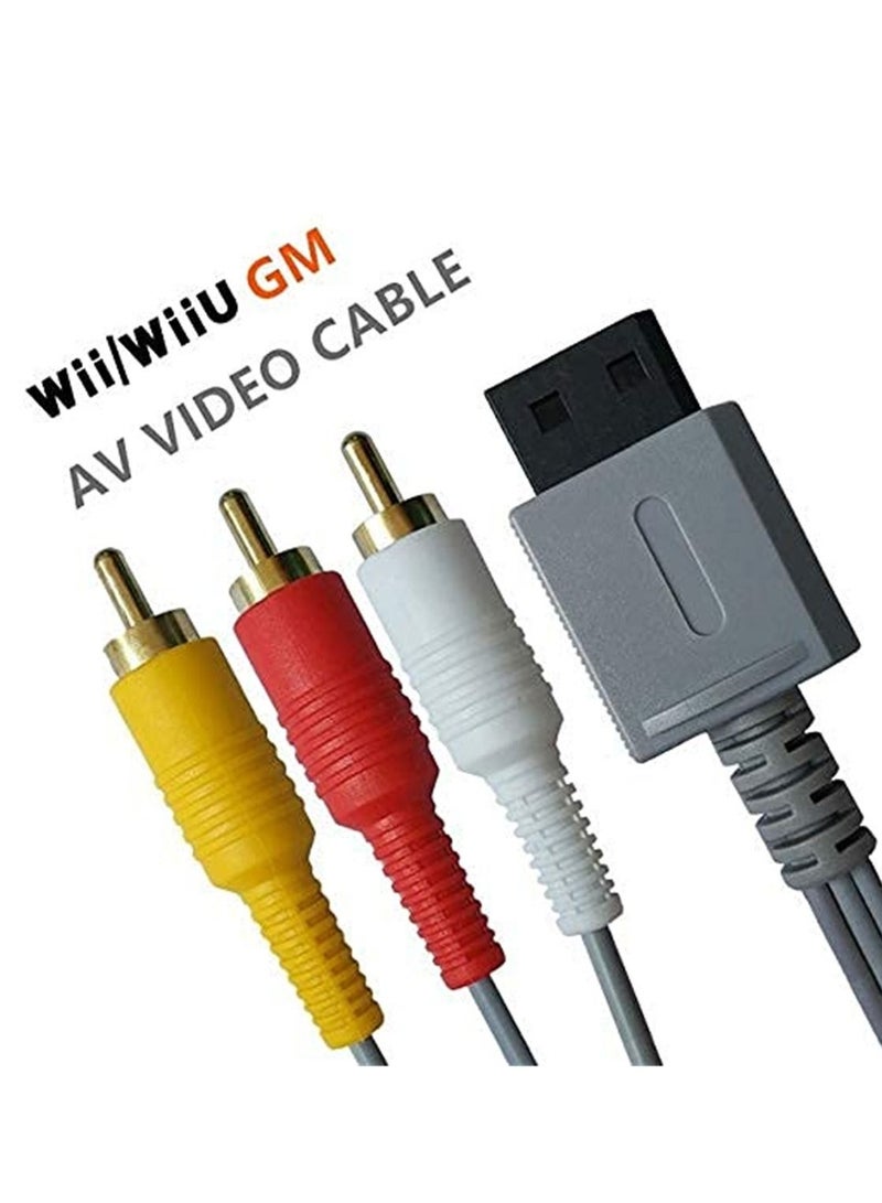 مركبات كابل مركب 3 RCA الذهب مطلي البلوز الرئيسية 480P متوافق مع نينتندو وي / يو التلفزيون عالي الوضوح عرض ( 6ft ) - Image 2