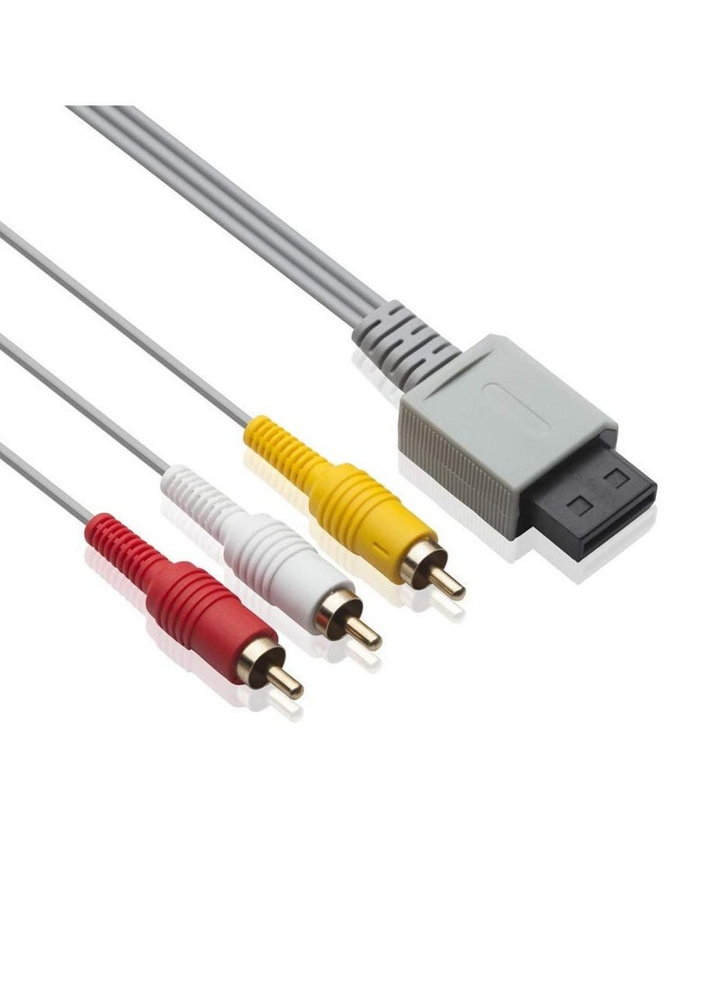 مركبات كابل مركب 3 RCA الذهب مطلي البلوز الرئيسية 480P متوافق مع نينتندو وي / يو التلفزيون عالي الوضوح عرض ( 6ft ) - Image 4