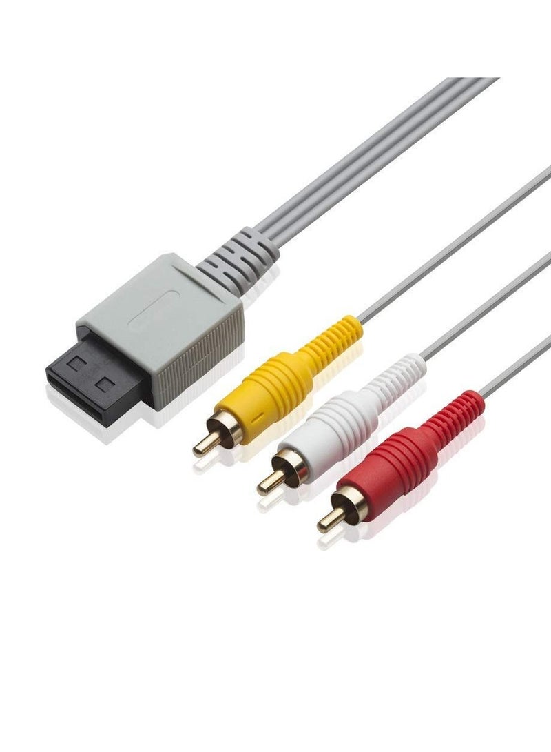 مركبات كابل مركب 3 RCA الذهب مطلي البلوز الرئيسية 480P متوافق مع نينتندو وي / يو التلفزيون عالي الوضوح عرض ( 6ft ) - Image 5