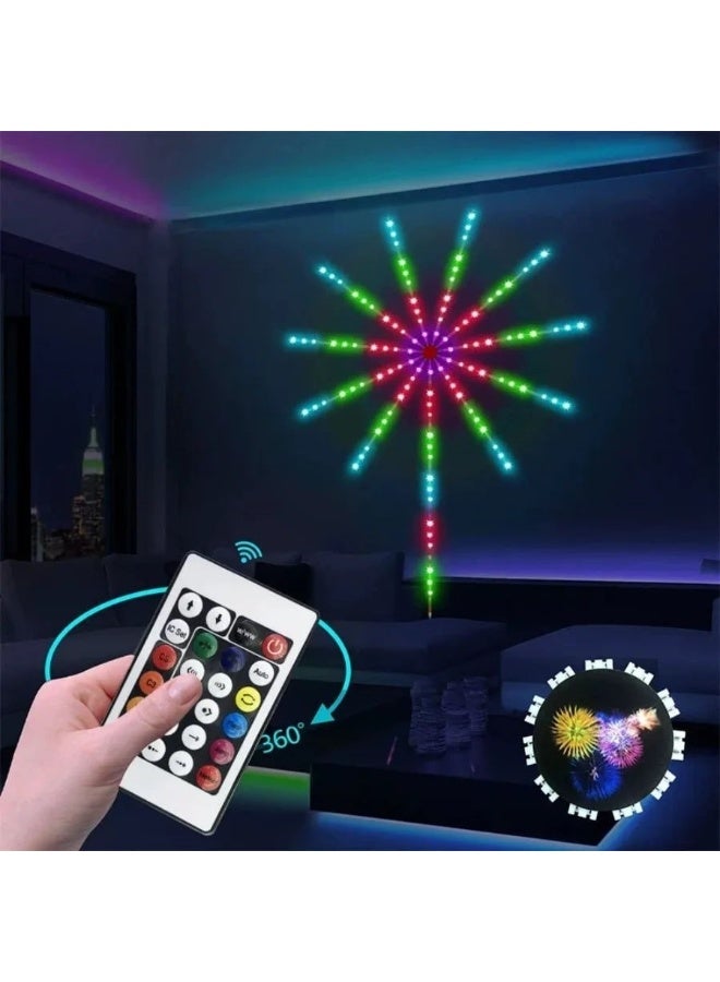 Smart LED light strip with a firework design, app control, music synchronization, and RGB changing lighting for games and parties. - Image 5