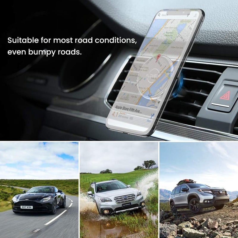 FLOVEME Magnetic Phone Car Mount with 4 Metal Plates - Universal Mobile Phone Holder for Cars - Image 5