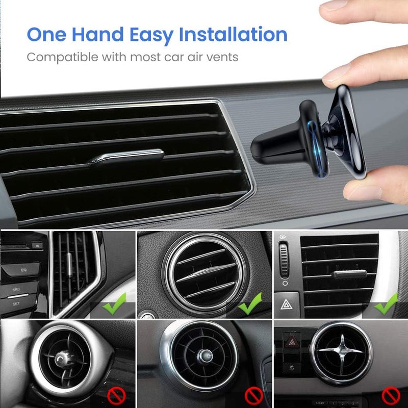 FLOVEME Magnetic Phone Car Mount with 4 Metal Plates - Universal Mobile Phone Holder for Cars - Image 4