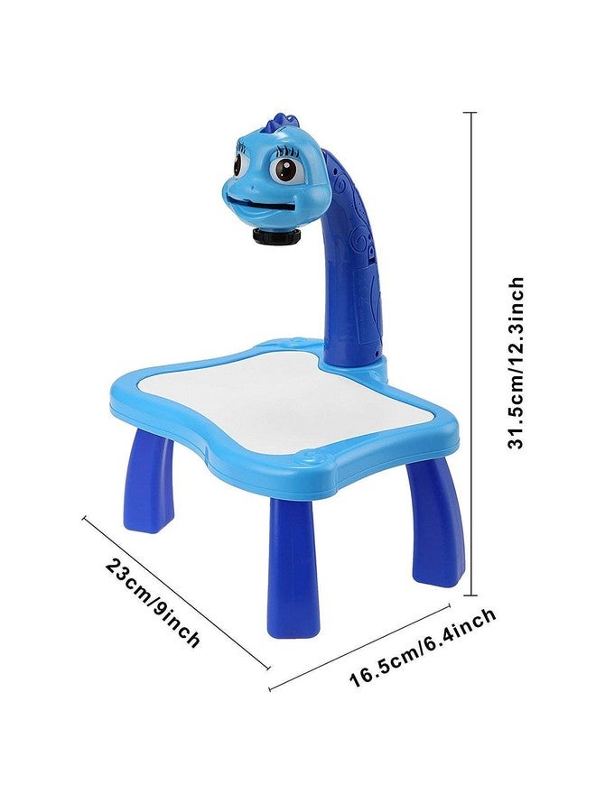 plutofit Painting Toy Fun Learning Desk Set with 3 Lantern Slides with 24 Patterns, 1 Drawing Book and 12 Colorful Pens Drawing Projector Painting Desk Table  - Image 2