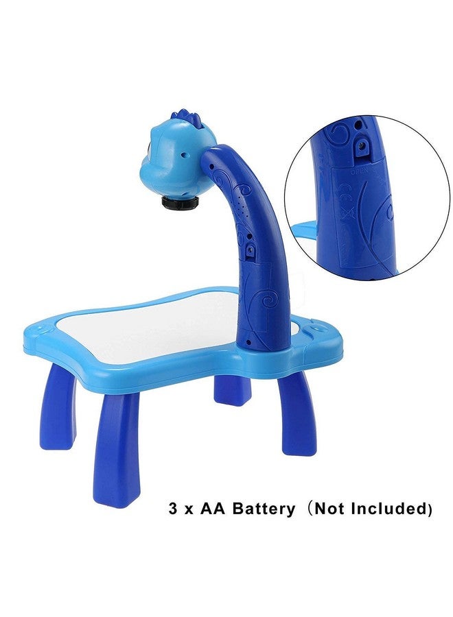 plutofit Painting Toy Fun Learning Desk Set with 3 Lantern Slides with 24 Patterns, 1 Drawing Book and 12 Colorful Pens Drawing Projector Painting Desk Table  - Image 4