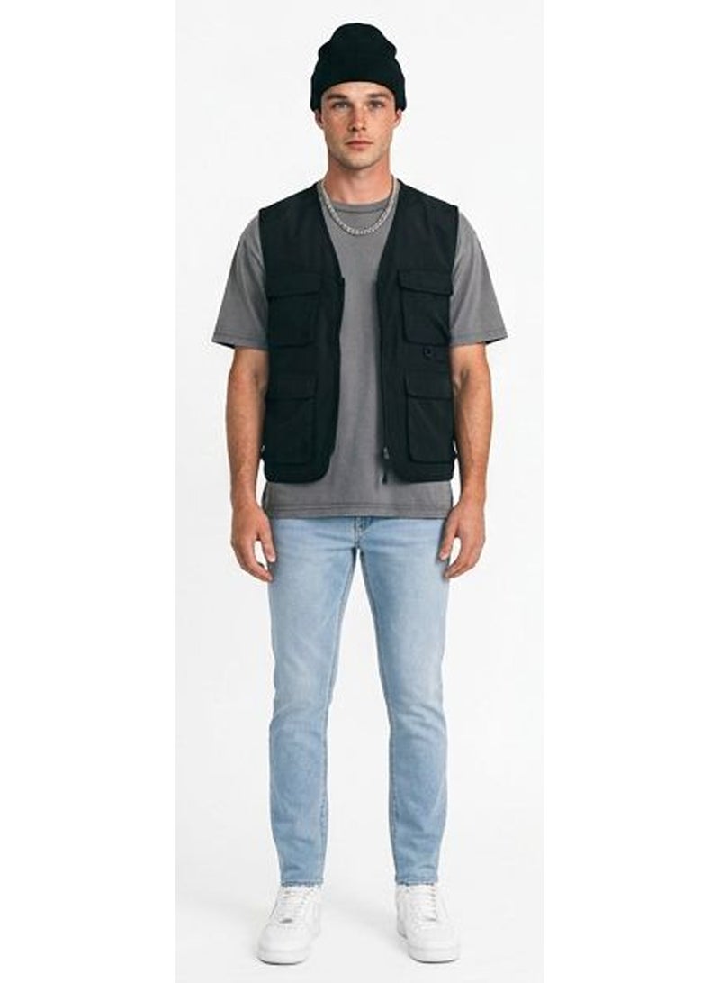 RAVIN Men's Light Wash Slim Fit Denim Jeans - Image 3