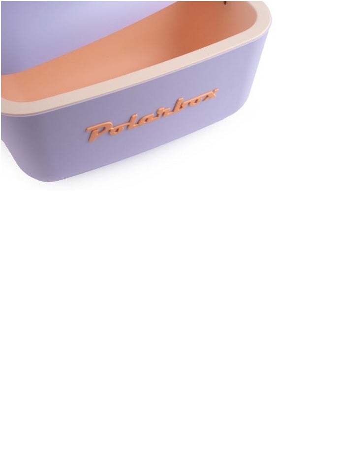 Polarbox Polarbox 20L Classic Cooler Box – Orange Sorbet & Pink | Retro Insulated Ice Box with Leather Strap | Stylish Thermal Picnic & Beach Cooler  - Image 2