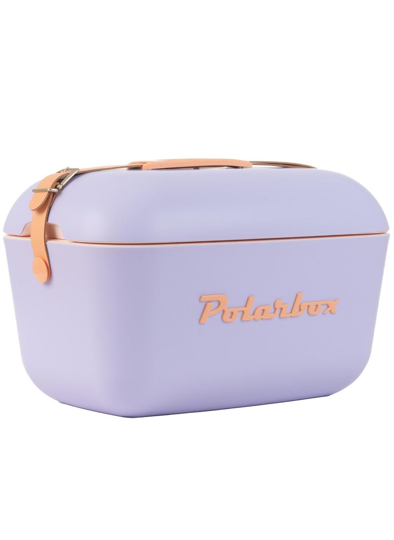 Polarbox Polarbox 20L Classic Cooler Box – Orange Sorbet & Pink | Retro Insulated Ice Box with Leather Strap | Stylish Thermal Picnic & Beach Cooler  - Image 1